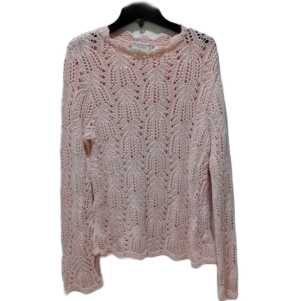 Worthington Essentials loose knit crochet sweater